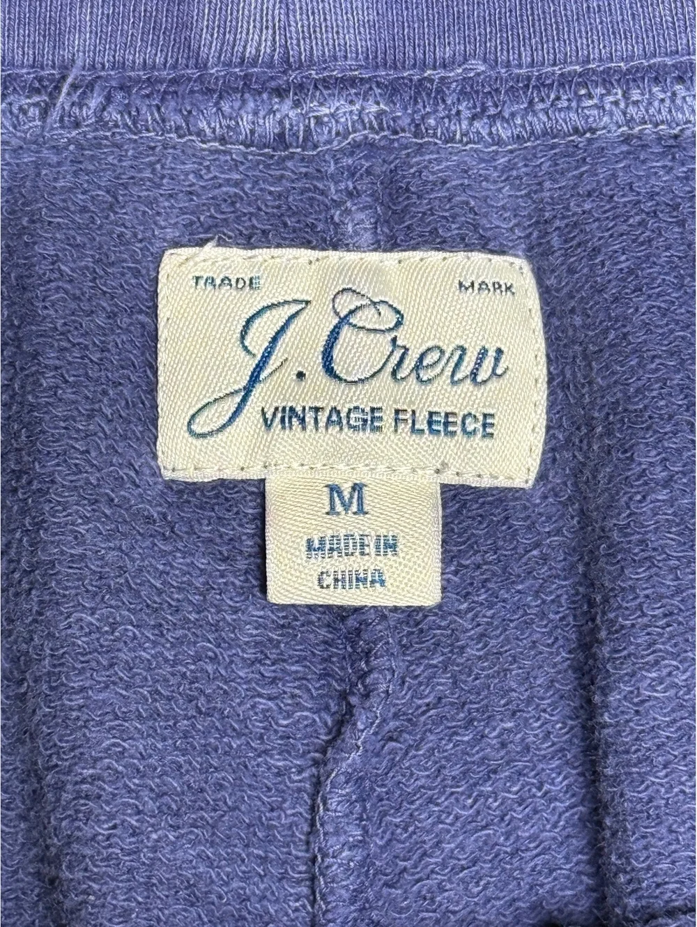 J.Crew Vintage Fleece Navy Blue Cotton Sweatpants Medium